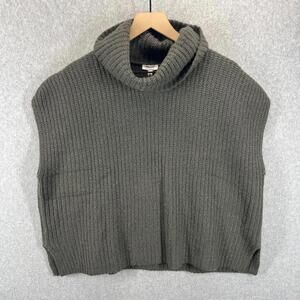 SPLENDID Aspen Sleeveless Turtleneck Heavy Knit Gray Sweater Size‎ L $98 NWT